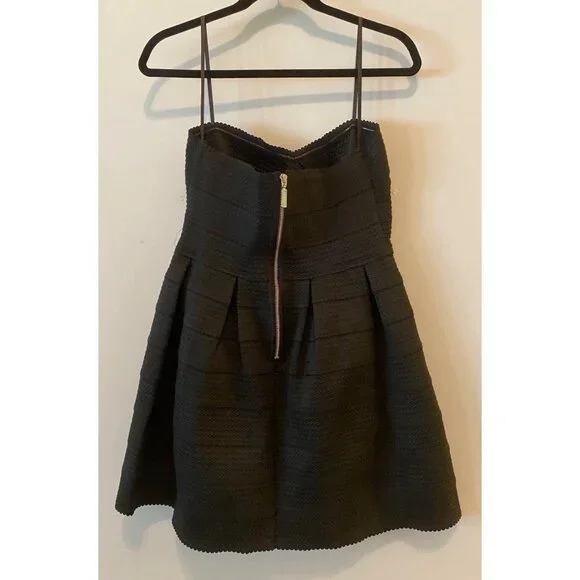B. Darlin Black Strapless Mini Dress Tiered Stiff Material Size 11/12 - Picture 2 of 11
